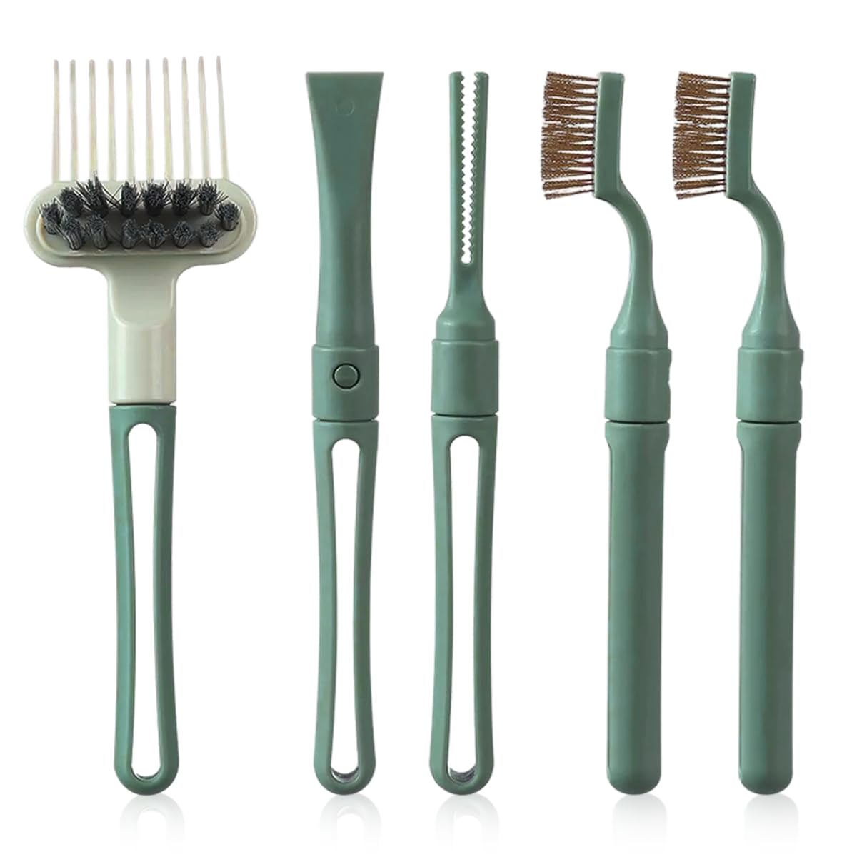 MAYCREATE Hair Brush Cleaning Tool Comb Cleaning Brush Hair brush Cleaner Comb, 5-in-1 Hair Brush Cleaning Tool, Hair Brush Remover Rake for Removing Hair Dust,Home and Salon Use(Green) MAYCREATE Hair Brush Cleaning Tool Comb Cleaning Brush Hair brush Cleaner Comb, 5-in-1 Hair Brush Cleaning Tool, Hair Brush Remover Rake for Removing Hair Dust,Home and Salon Use(Green)